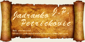 Jadranko Petričković vizit kartica